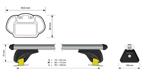 Nordrive ALUMIA – méretek és állítás