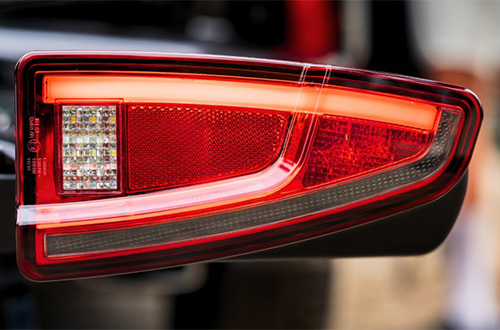 Összecsukott Spinder TX2 tartó és LED lámpák