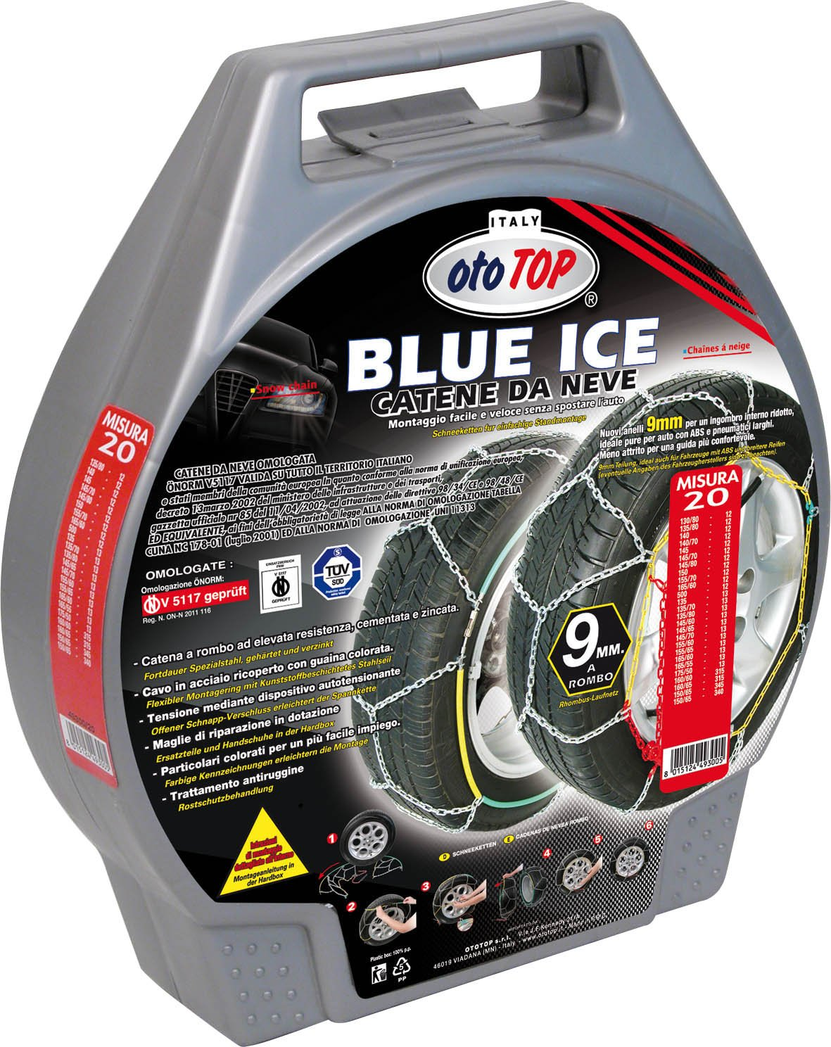 DAC Blue ICE MIS.100 - sněhové řetězy 9mm