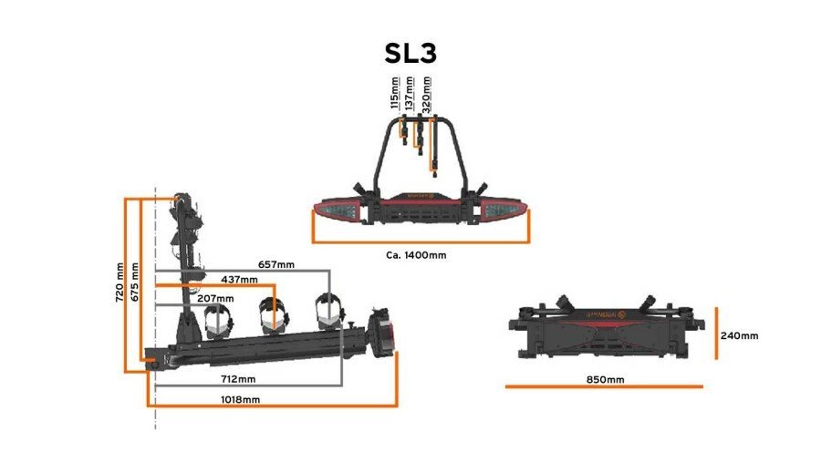 Nosič 3 kol Spinder SL3