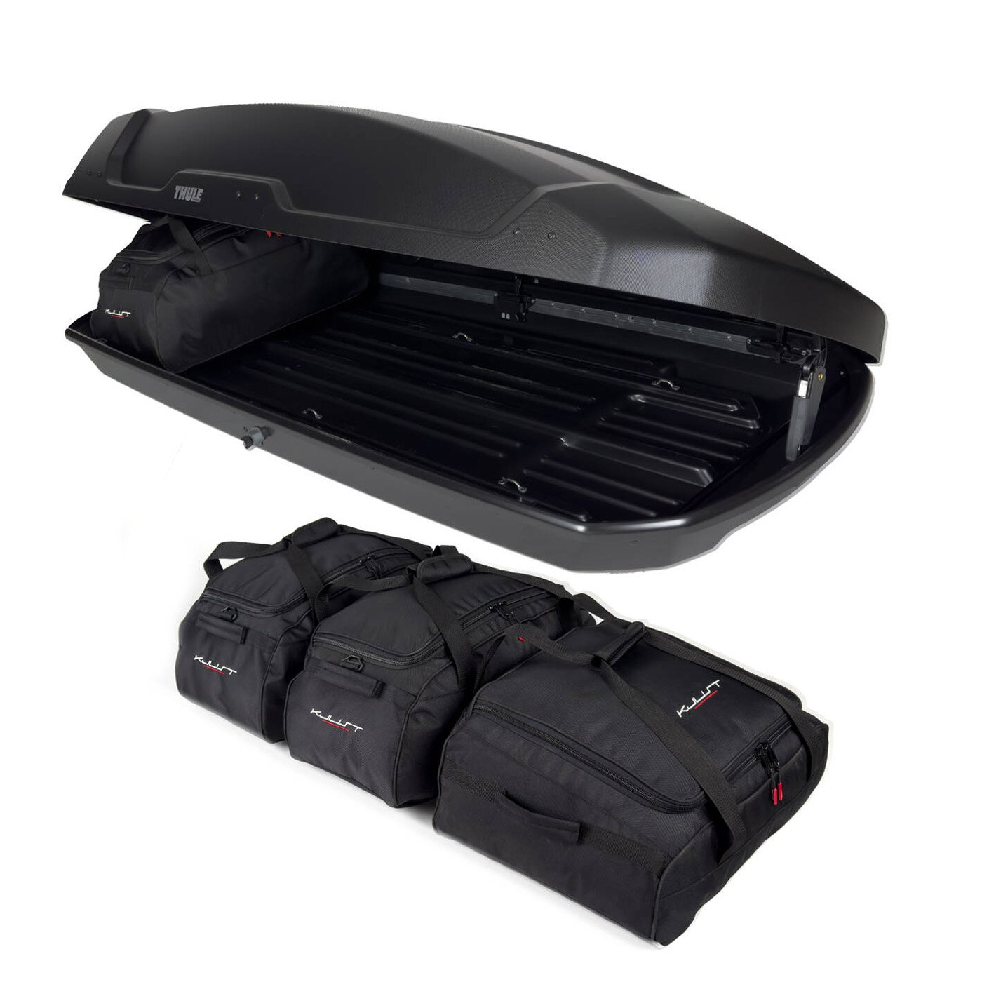 Sada 4 cestovných tašiek Kjust do strešného boxu Thule Force XT - XL