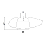 Strešný nosič Green Valley Vento silver - Toyota Proace City Verso