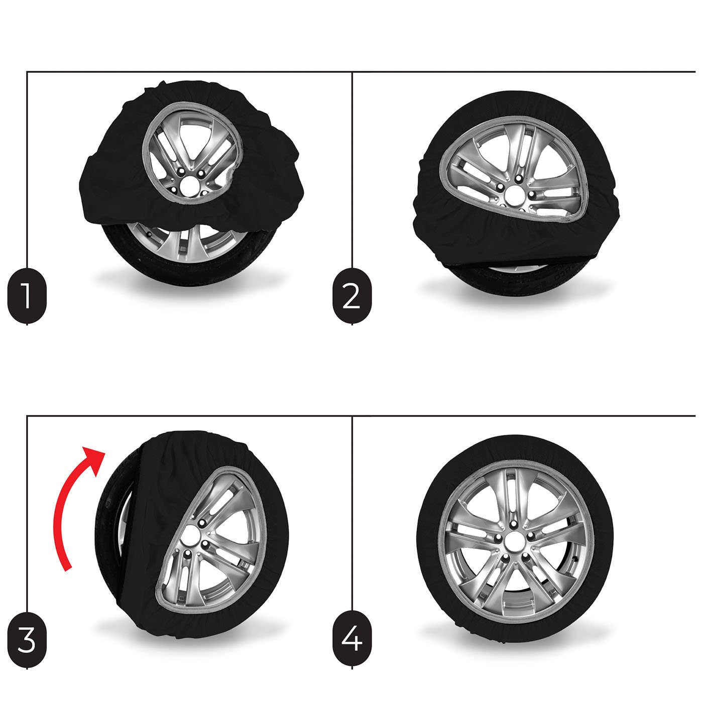 Textilné sněhové řetězy DAC Easy GO 165/60-R14
