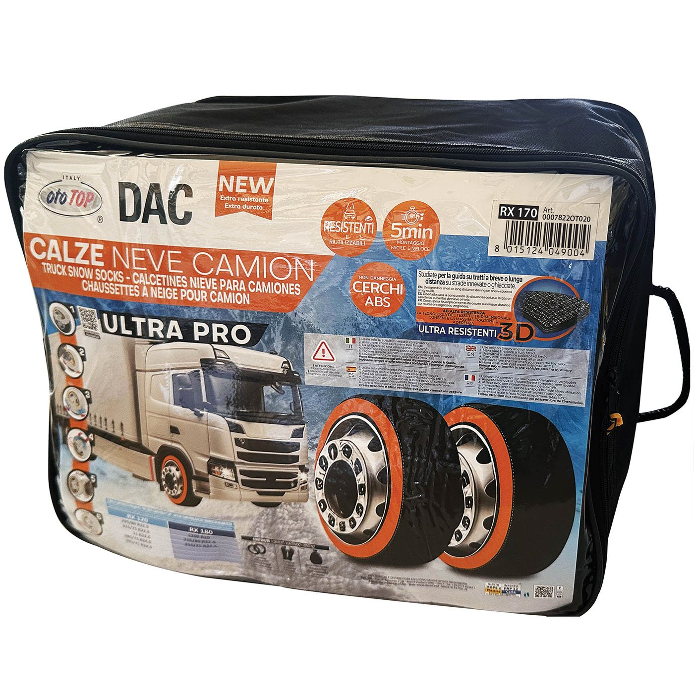 Textilné sněhové řetězy DAC Truck Ultra PRO RX-170