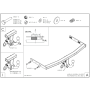 Galia Ťažné zariadenie A0205 typ A pre AUDI A3 - hatchback , r 1996-2003