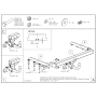 Galia Ťažné zariadenie C0236 typ C pre DODGE Caravan - dodávka , r 2001-2008