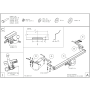 Galia Ťažné zariadenie T0665 typ A pre TOYOTA Avensis - 4dv, 5dv , r 2003-2009