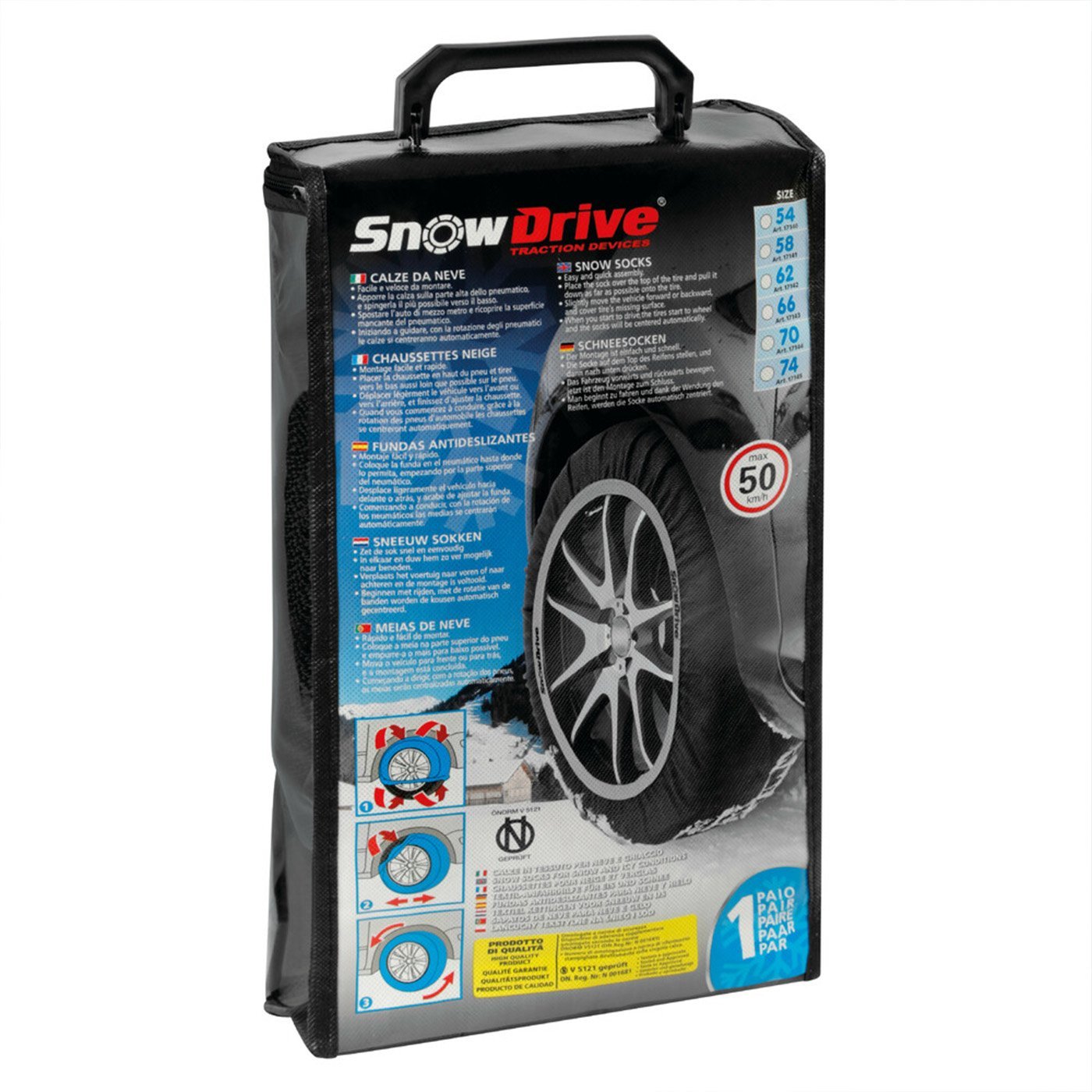 SnowDrive Textilné sněhové řetězy veľkosť 255/55-R21